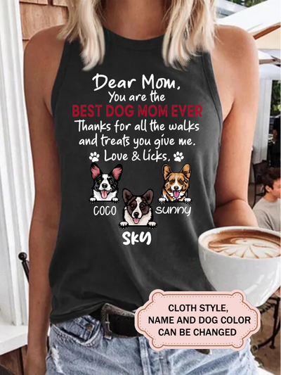 Dear Mom Thanks For Walk and Treats For CORGI Lovers Personalized Custom T-shirt