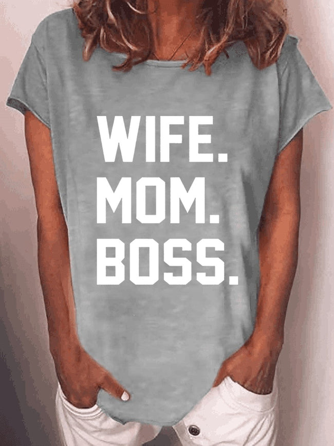 Women's Wife Mom Boss T-shirt