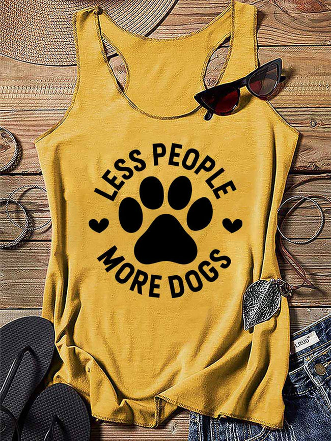 Less People More Dogs Tank Top