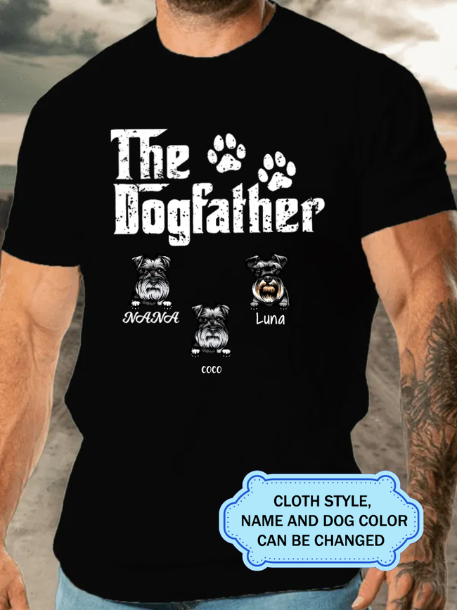 Dog Father For Schnauzer Lovers Personalized Custom T-Shirt