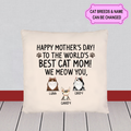 Best Cat Mom/Dad For Cat Lovers Personalized Custom Pillow