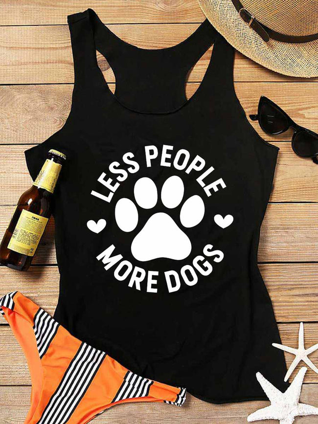Less People More Dogs Tank Top