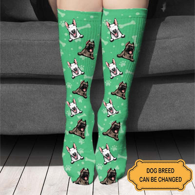 Colorful Sock Gift For Dog Lovers Personalized Custom Sock