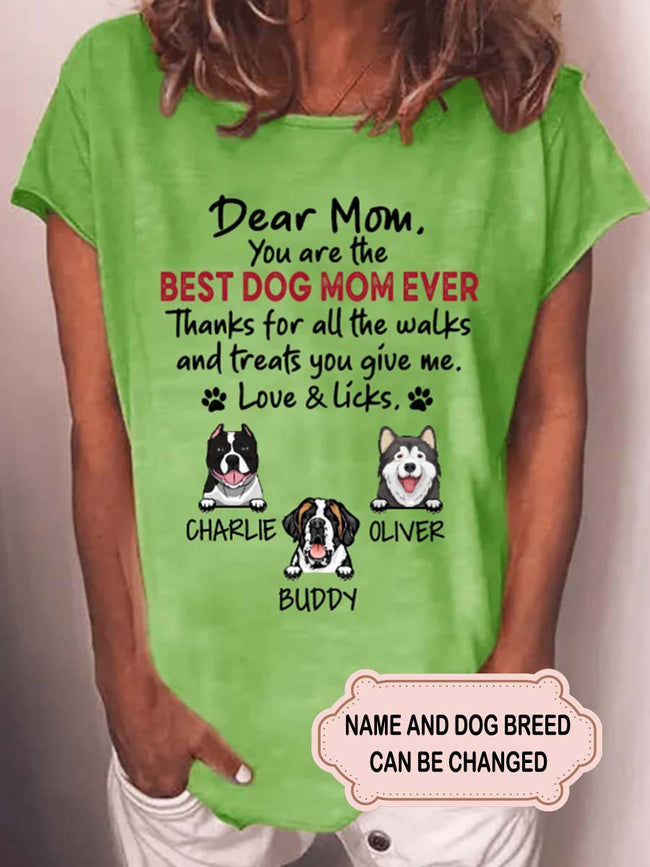 Women's Dear Mom Thanks For Walk and Treats Personalized Custom Tank Top