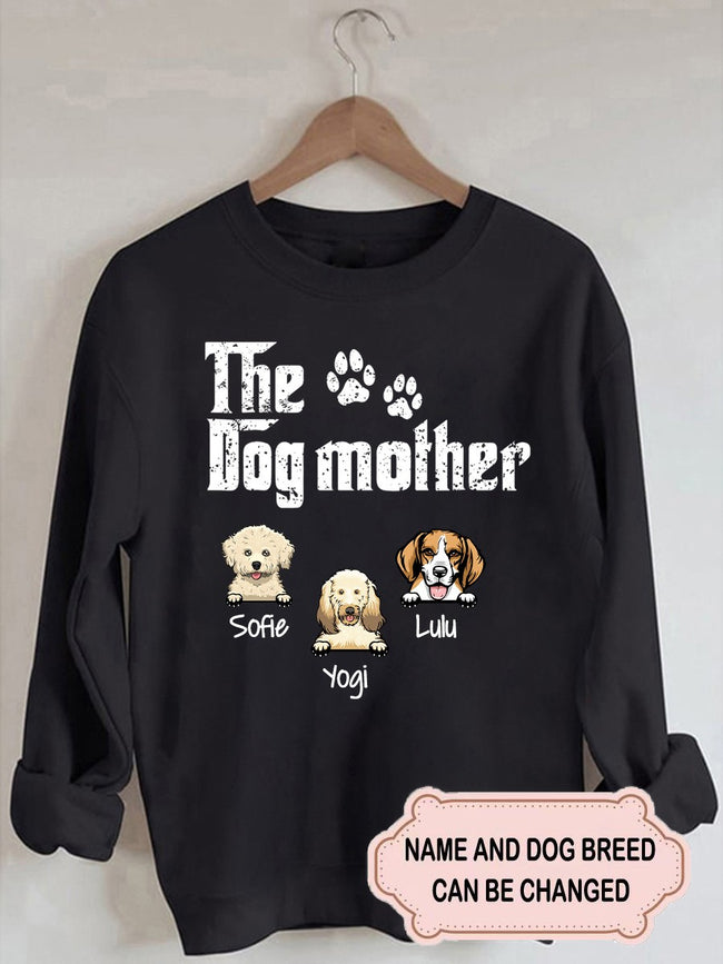 Women's The Dog Mother Personalized Custom Sweatshirt For Dog Lover
