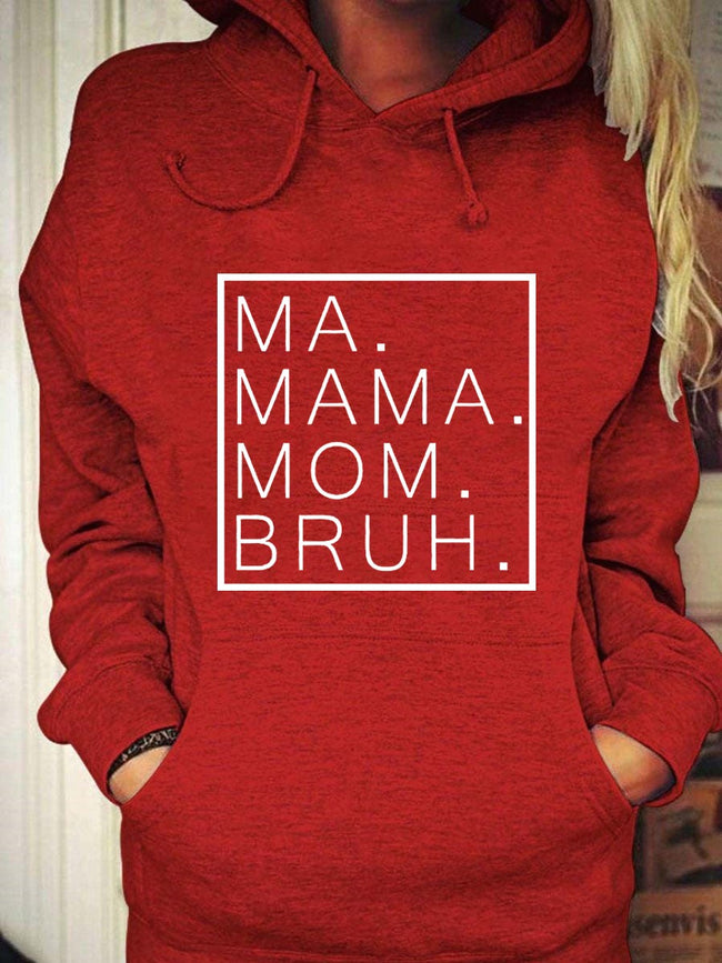 Women's Ma Mama Mom Bruh Hoodie