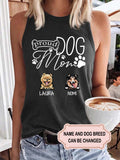Women's Proud Dog Mom Personalized Custom T-shirt