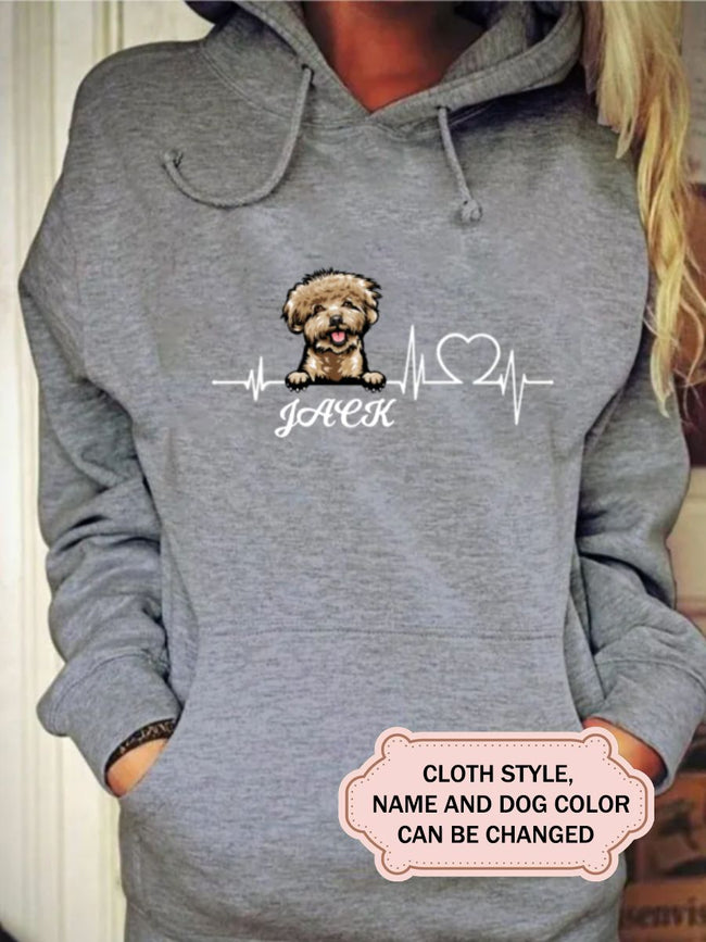 Heartbeat Dog For Cavoodle Lovers Personalized Custom T-shirt