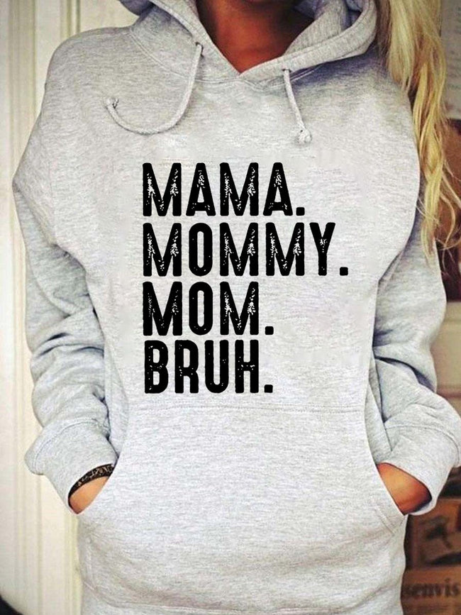 Women's Mama Mommy Mom Bruh Hoodie