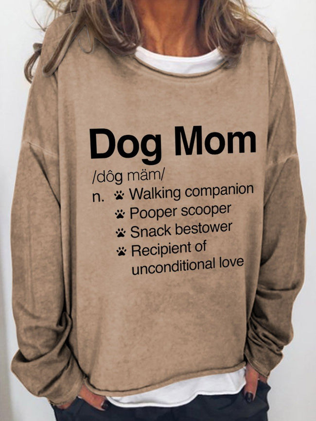 Women's Dog Mom Gift Funny Long Sleeve Top