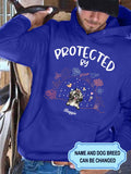 Men's Protected By Dog Personalized Custom Hoodie For Dog Lover