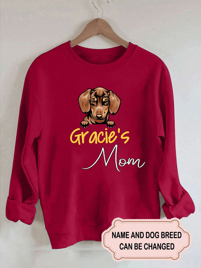 Women's Dog's Mom Personalized Custom Sweatshirt For Dog Lover