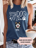 Women's Proud Dog Mom Personalized Custom T-shirt