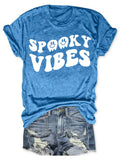 Women's Spooky Vibes Neck T-shirt