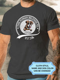 Men's This Human Belongs To Dog Personalized Custom T-shirt