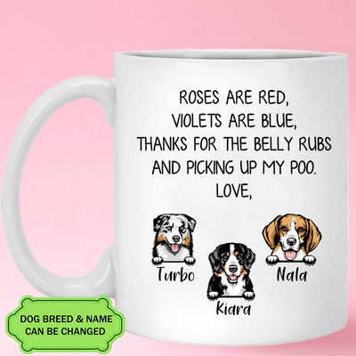 Roses are Red Violets Are Blue Personalized Custom Mug For Dog Lover
