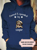 Women's Owned & Operated By Dogs Personalized Custom Hoodie For Dog Lover