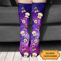 Colorful Galaxy Gift For Dog Lovers Personalized Custom Sock