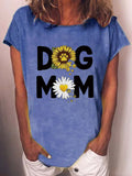 Women's Sunflower Dog Mom T-shirt
