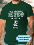 Men's Dear Grandpaw Forget Father's Day I Woof You Personalized Custom T-shirt
