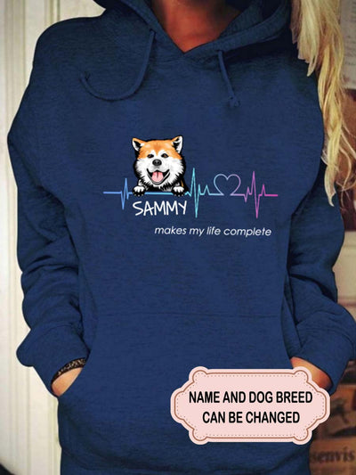 Women's Heartbeat Dog Makes My Life Complete Personalized Custom Tank Top