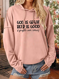 Women's God Is Great Beer Is Good People Are Crazy Printed Long Sleeve Sweatshirt