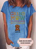 Women's Grandmaw Like A Regular Grandma But Cooler Personalized Custom T-shirt