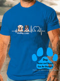 Men's HEARTBEAT DOG Personalized Custom T-shirt