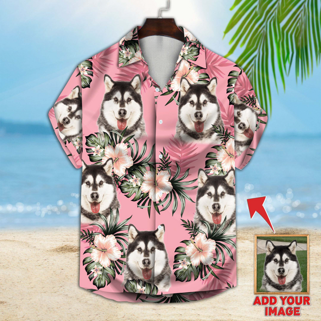Unisex Custom Flowers Pattern Short Sleeve Personality Hawaiian Shirt