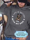 Life Is Better With My Dog Personalized Custom T-shirt