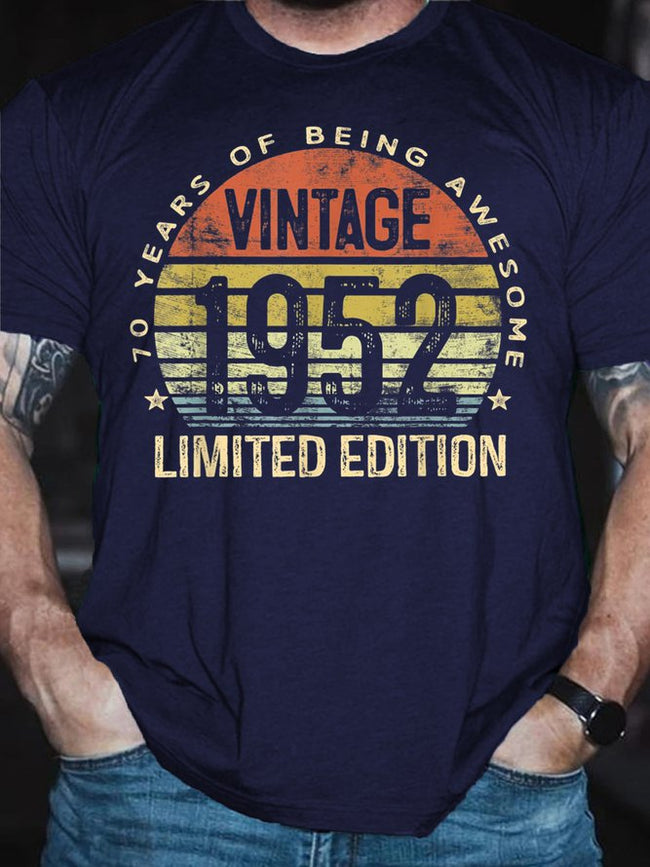 Men's 70 Year Old Gifts Vintage 1952 Limited Edition 70th Birthday T-shirt