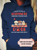 Women's THE KEY TO HAPPINESS DOGS Personalized Custom T-shirt