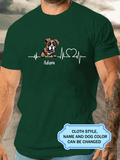 Heartbeat Dog For Boxer Lovers Personalized Custom T-shirt