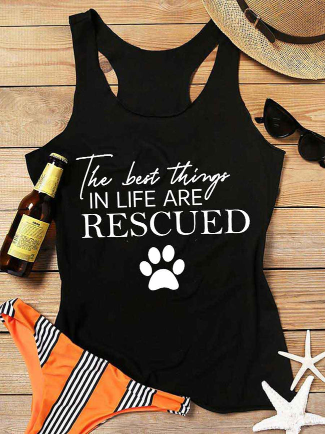 The Best Things In Life Are Rescued Tank Top