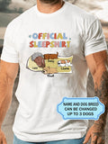 Men's Sleeping Dog Personalized Custom SleepShirt For Dog Lover