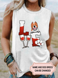 Women's Love Beer/Wine For Dog Lovers Personalized Custom Tank Top