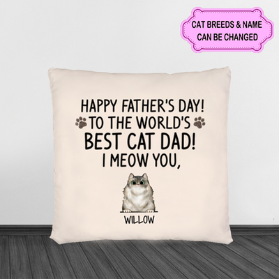 Best Cat Mom/Dad For Cat Lovers Personalized Custom Pillow
