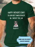 Men's Happy Father's Day To Our Best Snack Dealer Personalized Custom T-shirt