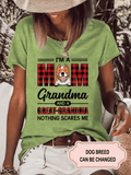 Women's I'm A Mom A Grandma And A Great-Grandma Personalized Custom T-shirt