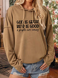 Women's God Is Great Beer Is Good People Are Crazy Printed Long Sleeve Sweatshirt