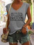 Women's Blessed And Dog Obsessed Tank Top