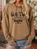 Women's Girls Trip 2023 Therapy Print Long Sleeve Sweatshirt