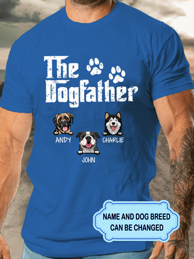 Men's The Dog Father Gift for Dad Personalized Custom T-shirt