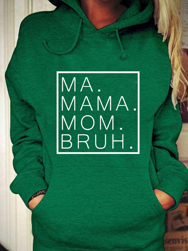 Women's Ma Mama Mom Bruh Hoodie