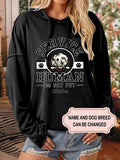 Women's Human Service Do Not Pet Personalized Custom Long Sleeve Sweatshirt For Dog Lover