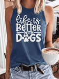 Women's Life Is Better With Dogs Tank Top