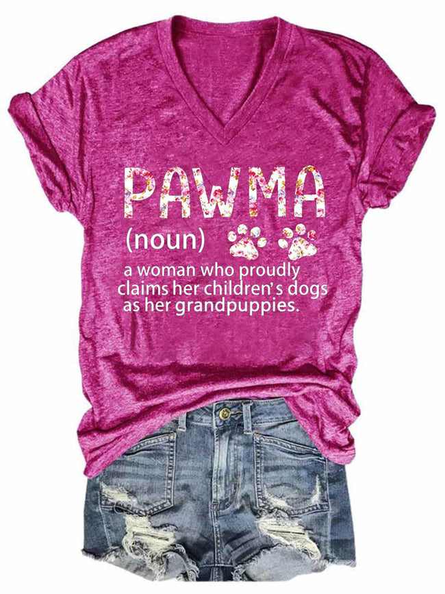 Women's Pawma Dog Lovers V-Neck T-Shirt