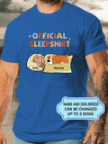 Men's Sleeping Dog Personalized Custom SleepShirt For Dog Lover