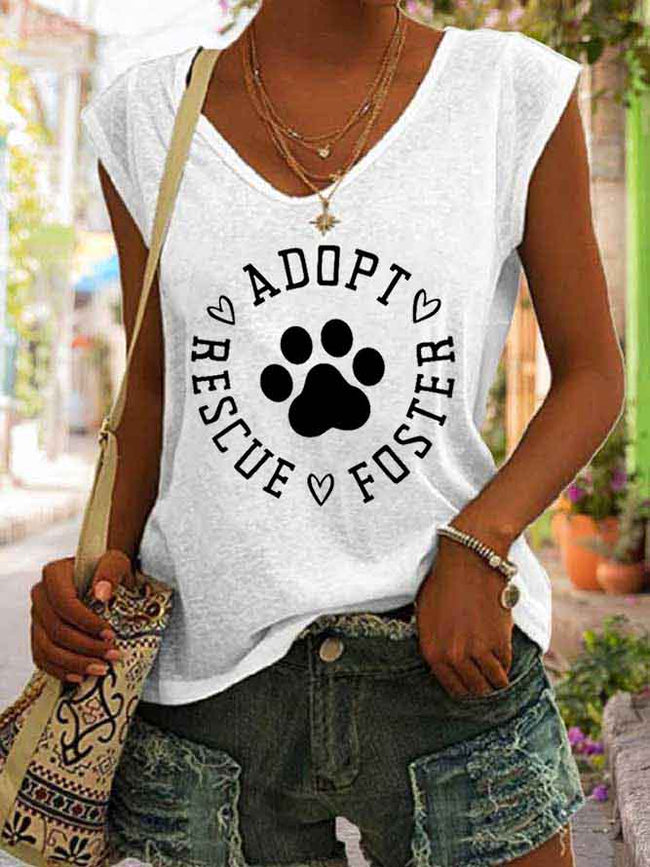Women's Rescue Adopt Foster For Dog Lovers Tank Top
