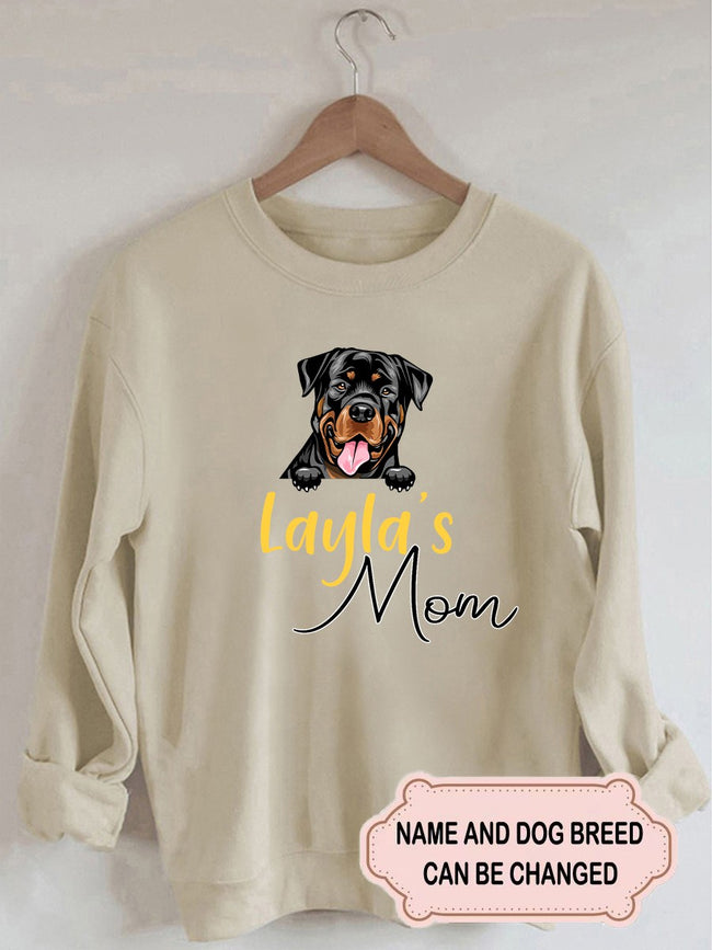 Women's Dog's Mom Personalized Custom Sweatshirt For Dog Lover
